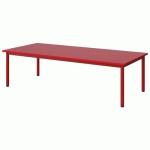 TABLE MALIBU 180X80 T1 4P STRA ABS ROUGE U321/ROUGE 3020