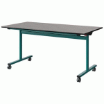 TABLE MALIBU RAB. 160X80 T6 DL ST BÉTON F186/NOIR BLEU 5018