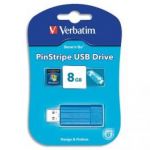 VERBATIM CLÉ USB PINSTRIPE 8GB BLEUE