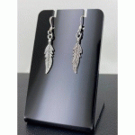 BOUCLES D'OREILLES PLUMES EN ARGENT 92.5