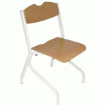 CHAISE TIM AST - T3 - PIÈTEMENT ACIER - HÊTRE NATUREL/BLANC - RODET