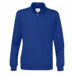COTTOVER SWEATSHIRT COL ZIPPÉ UNISEX - CERTIFIÉ GOTS BLEU - TAILLE XXL