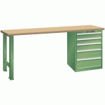 ÉTABLIS VERT 2000X800X900 CAP. 1000KG ET 5 TIR. 75KG - LISTA