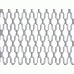 GRILLE DE MÉTAL DÉPLOYÉ EN ALUMINIUM ANODISÉ - MODÈLE 485 - 1X2M ARGENT DUVAL