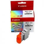 LOT DE 2 CARTOUCHES ENCRE CANON BCI 24 NOIRE