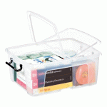 LOT DE 5 - BAC DE RANGEMENT EN PLASTIQUE STRATA - 24 LITRES