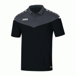 POLO MANCHES COURTES - JAKO - CHAMP 20 NOIR/GRIS