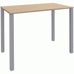 TABLE HAUTE 4 PIEDS L140XH105XP60CM CHÊNE CLAIR/PIED ALU - SIMMOB