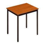 TABLE POLYVALENTE RECTANGLE - L. 70 X P. 60 CM - PLATEAU TECK - PIEDS NOIR