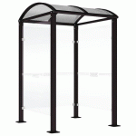 ABRI CAISSE VOÛTE 1.50 M AVEC BARDAGES LATÉRAUX - NOIR 9005 - PROCITY