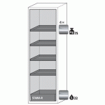 ARMOIRE SÉCURITÉ S-CLASSIC-90 S90.196.060.WDAS GRIS CLAIR