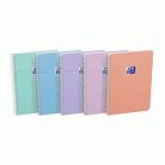 CAHIER OXFORD SMART SPIRALE 155X215 160P Q5/5 ASSORTI PASTEL