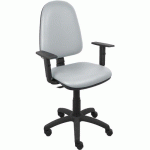 CHAISE AYNA SIMILICUIR BRAS RÉGLABLE - GRIS CLAIR - PIQUERAS Y CRESPO