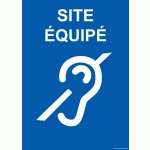 LOT DE 2 - PANNEAU SITE ÉQUIPÉ HANDICAP AUDITIF - 150 X 210 - PVC