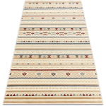 TAPIS EN LAINE KILIM 7948/52933 LOSANGES, ETHNIQUES BEIGE / GRIS / BORDEAUX BEIGE 80X140 CM