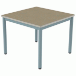 TABLE CARÉLIE 80X80 T4 STR POLY. ÉRABLE GOTLAND BEIGE/LAGON - MOBIDECOR