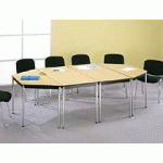 TABLE RECTANGULAIRE L 140 X P 70 CM, PIÉTEMENT CHROMÉ - CONFORT