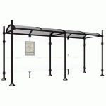 ABRI BUS PROVINCE 5 M SANS BARDAGES LATÉRAUX CITY NOIR 9005 - PROCITY