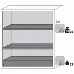 ARMOIRE SÉCURITÉ S-PEGASUS-90 S90.129.120.WDAC GRIS CLAIR - ASECOS