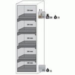 ARMOIRE SÉCURITÉ S-PHOENIX-90 S90.196.060.FDAS BLANC - ASECOS