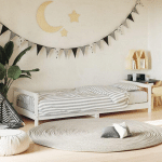 CADRE DE LIT POUR ENFANTS BLANC 90X190 CM BOIS DE PIN MASSIF