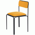 CHAISES BISTROT ASSISE SIMILI-CUIR SAFRAN - MEET BY PAPERFLOW