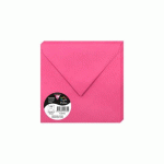 LOT DE 2 - PAQUET DE 20 ENVELOPPES POLLEN 165X165MM 120G/M2 - ROSE FUCHSIA