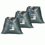 PACK 200 SACS POUBELLES 100 LITRES À LIENS COULISSANTS BRUNEAU + 100 OFFERTS
