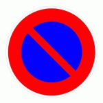 PANNEAU DE SIGNALISATION B6A1 CL1 STATIONNEMENT INTERDIT - KELIAS