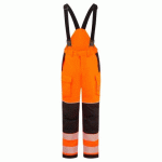 PORTWEST FR426 PANTALON D'HIVER + PLUIE PW3 MODAFLAME HV ORANGE/NOIR - TAILLE L