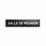 SALLE DE RÉUNION - PLAQUE DE PORTE EN BRAILLE ET RELIEF (PLAQUE NOIRE)