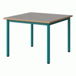 TABLE MALIBU 80X80CM T3 4P STRA ALAISÉ BÉTON F186/BLEU 5018