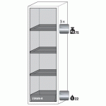 ARMOIRE SÉCURITÉ S-PHOENIX VOL.2-90 S90.196.060.FDACR BLANC - ASECOS