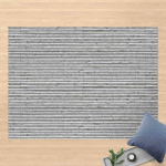 TAPIS EN VINYLE - WOODEN WALL WITH NARROW STRIPS BLACK AND WHITE - PAYSAGE 3:4 DIMENSION HXL: 45CM X 60CM