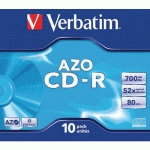 CD-R 52X AZO CRYSTAL LOT DE 10 700 MO - VERBATIM