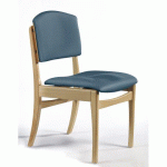 CHAISE DE RESTAURATION GRAND LARGE C22MM SANS ACCOUDOIRS - BLEU PÉTROLE