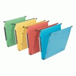 LOT DE 25 - DOSSIER SUSPENDU POUR ARMOIRES PREMIUM KRAFT LMG ESSELTE FOND 30 MM COULEURS ASSORTIES