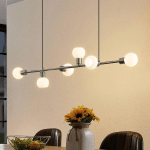 LINDBY BISCALA SUSPENSION LED NICKEL/OPALE