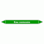 LOT DE 3 - MARQUEUR DE TUYAUTERIE - EAU OSMOSÉE - NFX 08-105 - VINYLE LAMINÉ 355 X 37 MM