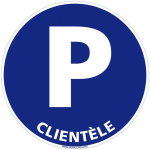 SIGNALETIQUE.BIZ FRANCE - PANNEAU INTERDICTION DE STATIONNER, PANNEAU DE SIGNALISATION TAILLE STANDARD 250 MM. PANNEAU PARKING, INFORMATION. ADHÉSIF,