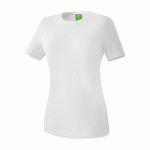 T-SHIRT TEAMSPORT - ERIMA - CASUAL BASIC FEMME BLANC