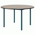 TABLE MALIBU Ø 120 T5 4P STRA ACACIA/NOIR BLEU 5025