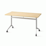TABLE RABATTABLE POLLY L.140 X P.70 CM PLATEAU HÊTRE - ALUMINIUM
