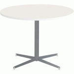 TABLE TAMARIS Ø 100 PL.BLANC/BLANC PIET.ARGENT/BLANC