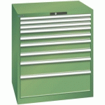 ARMOIRE VERT 870X725X1000 AVEC 9 TIR. 200KG _ 78.704.030 - LISTA