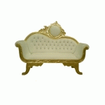 CANAPÉ 2 PLACES BAROQUE ROUGE VICTORIA