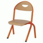 CHAISE MALIBU AST - T1 - ASS/DOS HÊTRE / ACIER ORANG 1028 - MANUTAN EXPERT