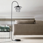 FORESTIER PAPILLON XS LAMPE SUR PIED, NOIR