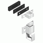 LOQUETEAU À GÂCHE + CALES LAQUÉ BLANC ALU RAL9010 - LA CROISEE DS - DS6402-036