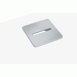 OBTURATEUR PASSE-CÂBLES CARRÉ DIAMÈTRE 80 MM - LOT DE 2 ALUMINIUM MAT